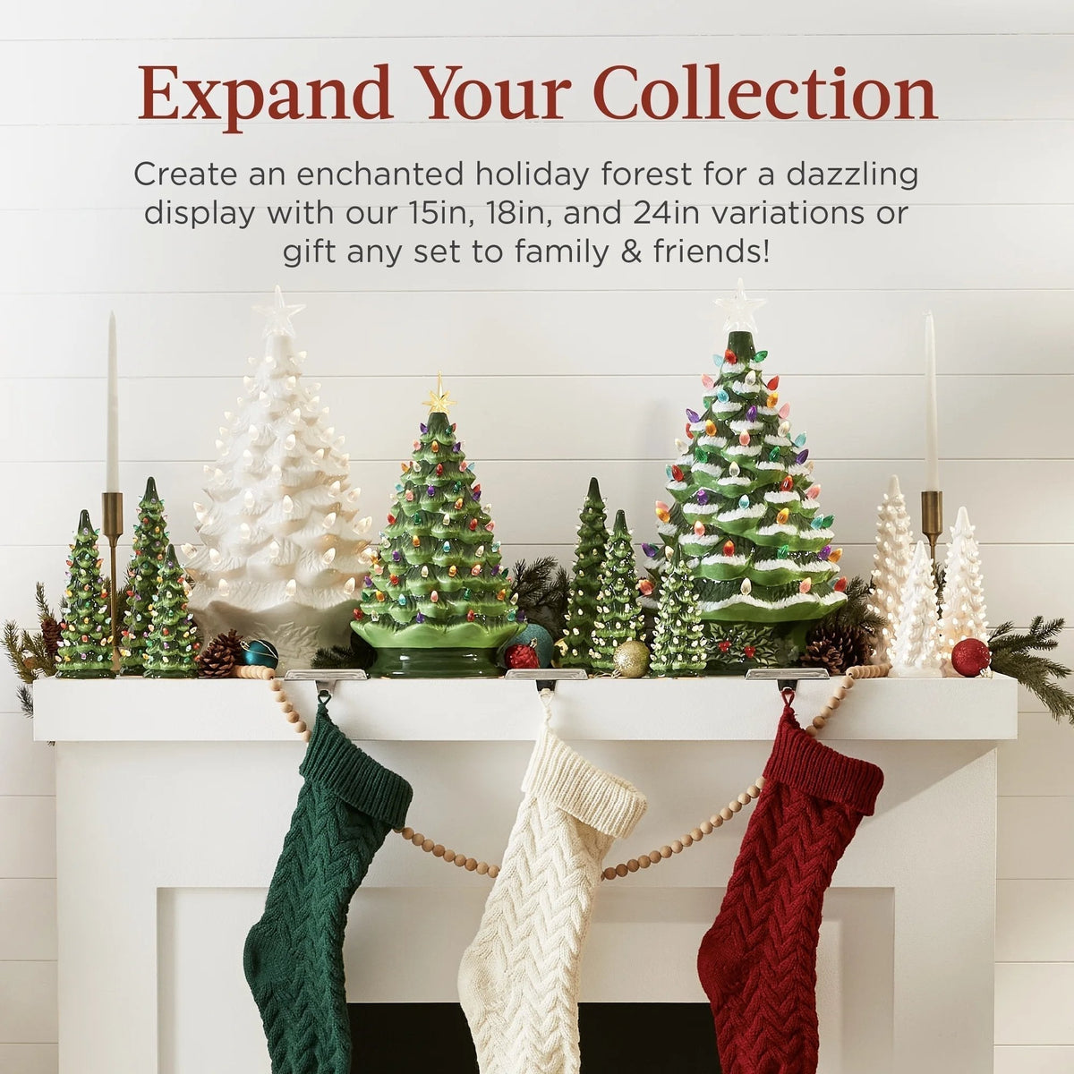Merrydale - Homemade Ceramic Christmas Tree with LED Lights