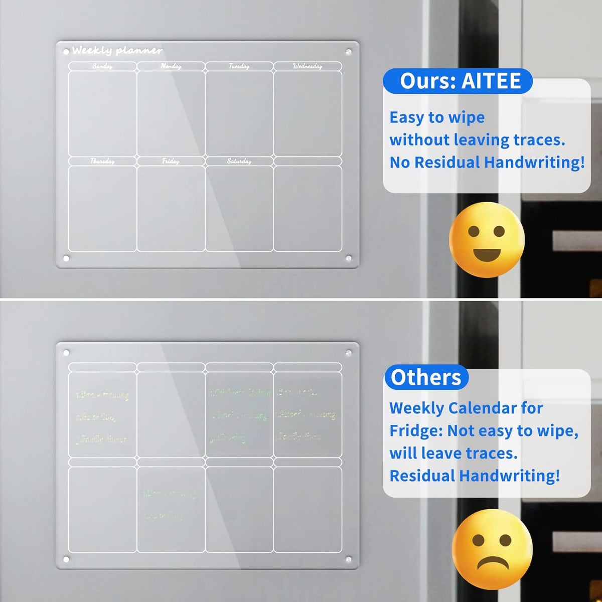 Planiva – Clear Acrylic Fridge Planner