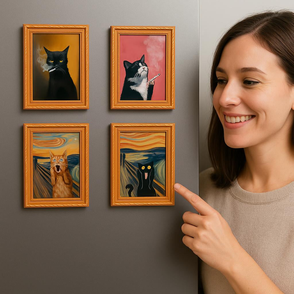 Meowments - Decorative Cat Frame Magnets