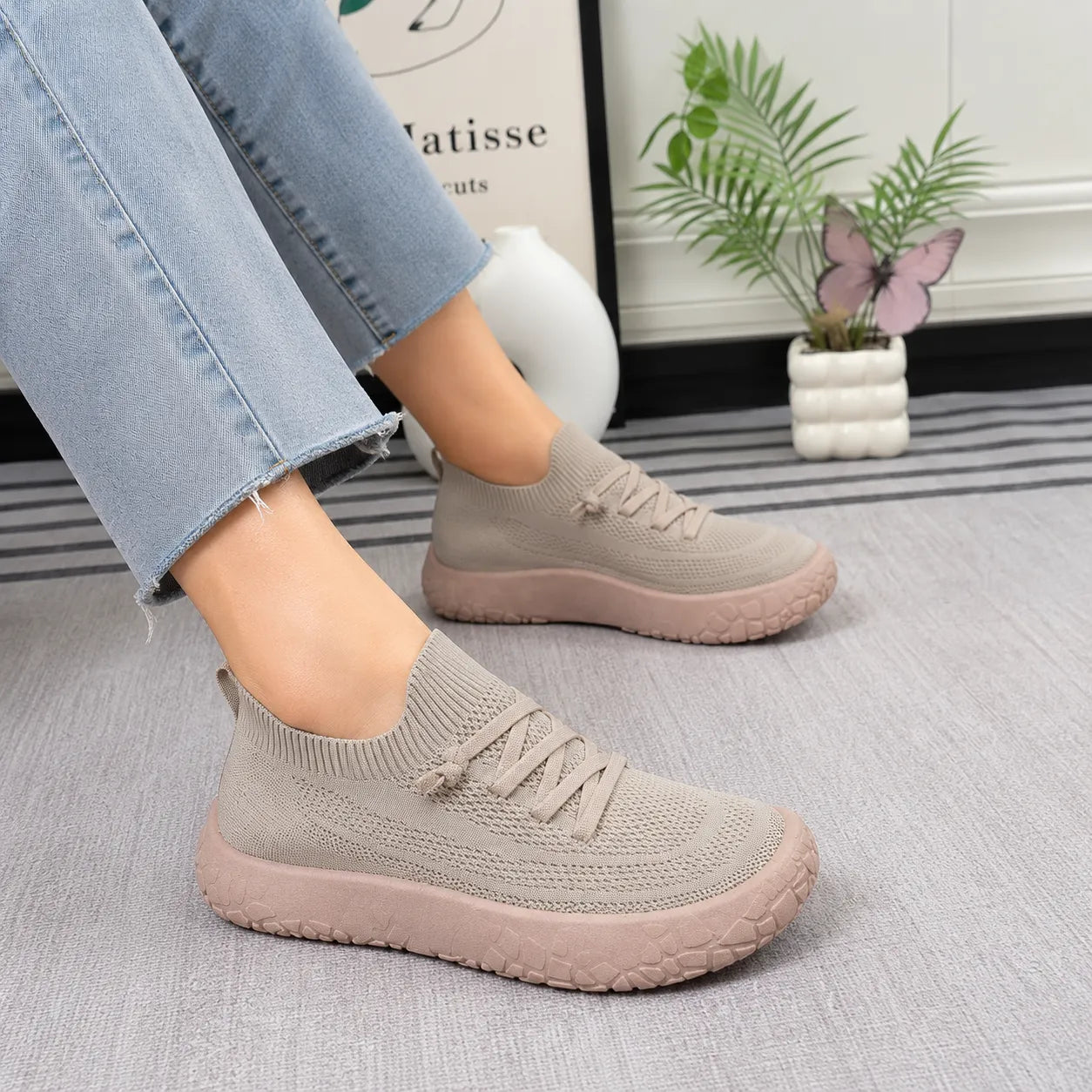 Softstride – Women's Knit Slip-On Sneakers with Cushioned Chunky Sole