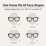 Clarelle – Oversized Tortoiseshell Reading Glasses for Women