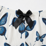 Lunavia – Women's Butterfly Print Ribbed Pajama Set
