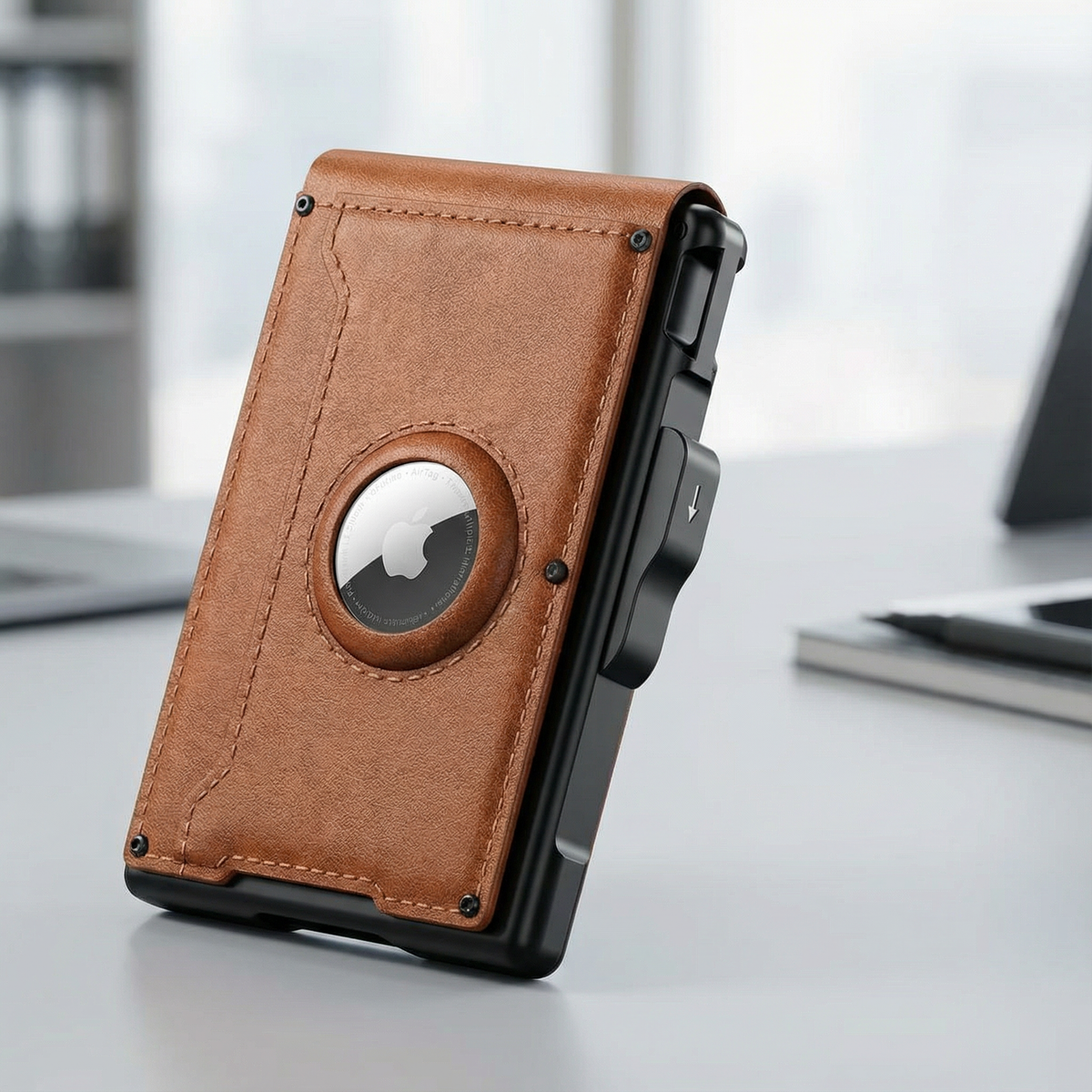 Vaultric - Slim Pop-Up Wallet with AirTag Pocket