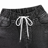 Vellora – High Waist Drawstring Denim Capris
