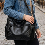 Carria - Soft Leather Multi Pocket Shoulder Bag