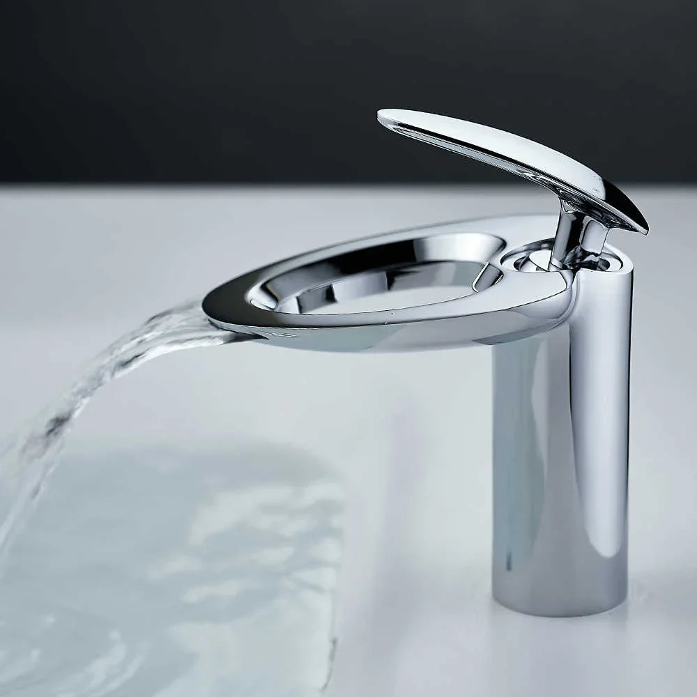 Copperflow – Waterfall Bathroom Faucet, Single Hole