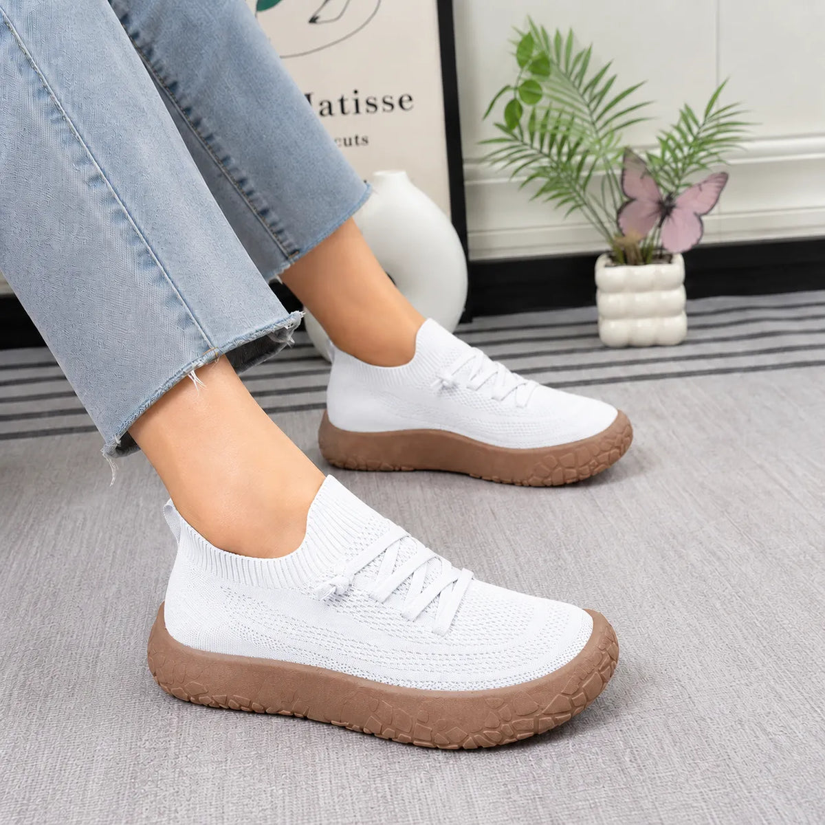 Softstride – Women's Knit Slip-On Sneakers with Cushioned Chunky Sole