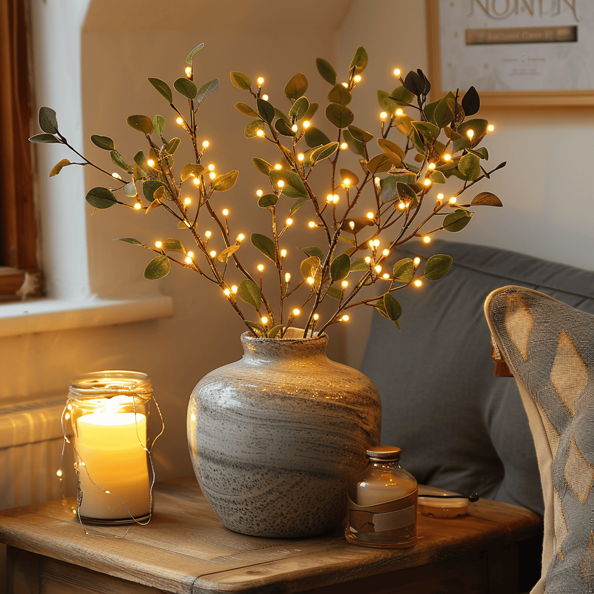 Olivara – Fairy Light Olive Branch
