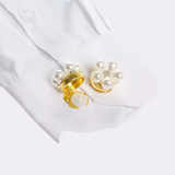 Petaline - Pearl Flower Shirt Clasp