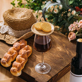 Florenza – Elegant Bamboo Wine Glass Toppers, 4-Pack