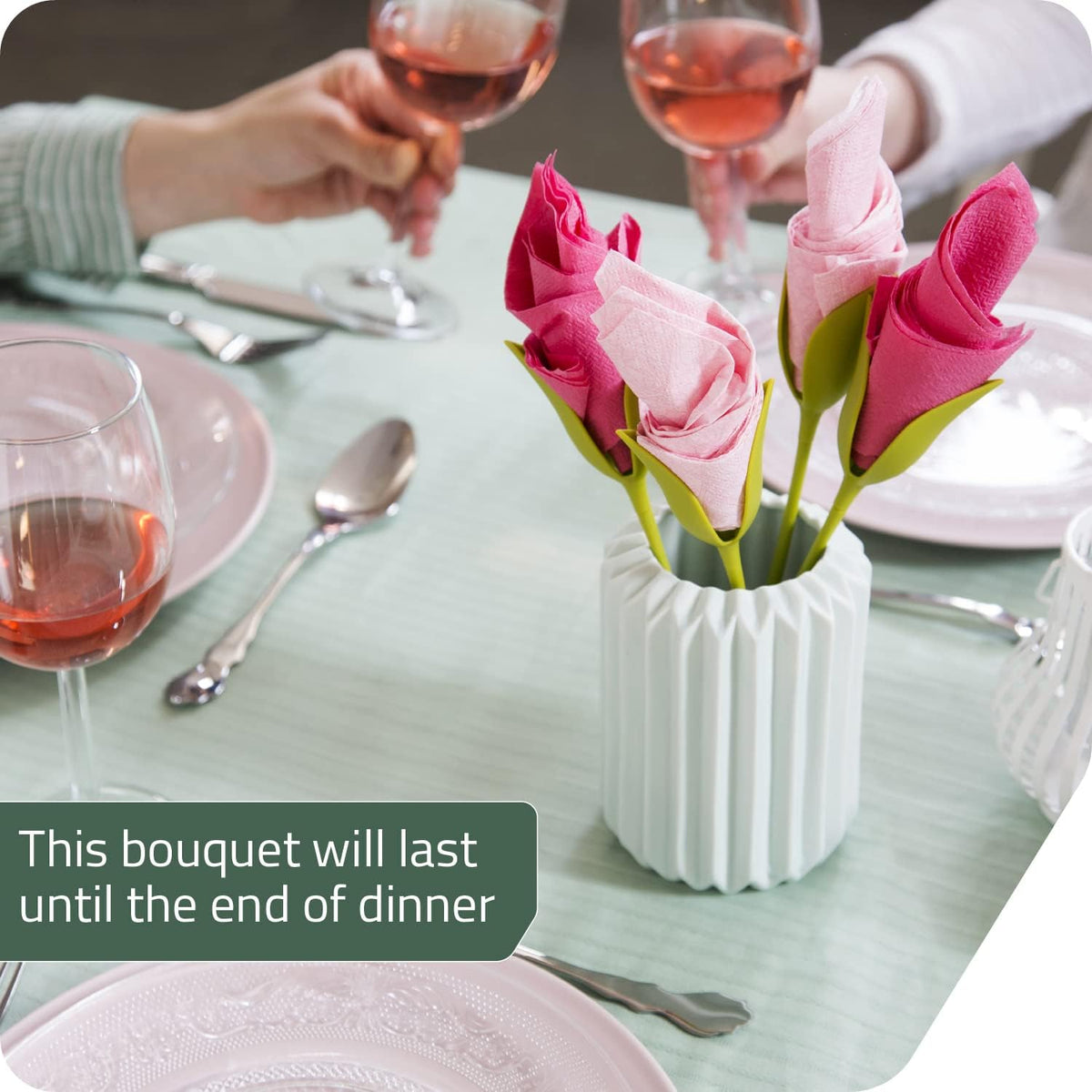 Florenza - Napkin Flower Creator for Elegant Table Settings (2 Pcs)