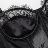 Veloura – Eyelash Lace Corset Set with Garter
