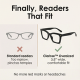 Clarisse – Stylish Oversized Reading Glasses for Women