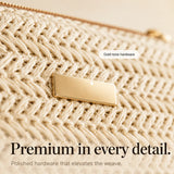 Solène – Woven Straw Crossbody Clutch Bag for Women
