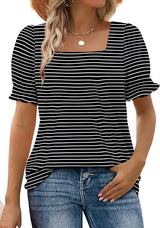 Easeen - Comfy, Covered & Square-Neck Top