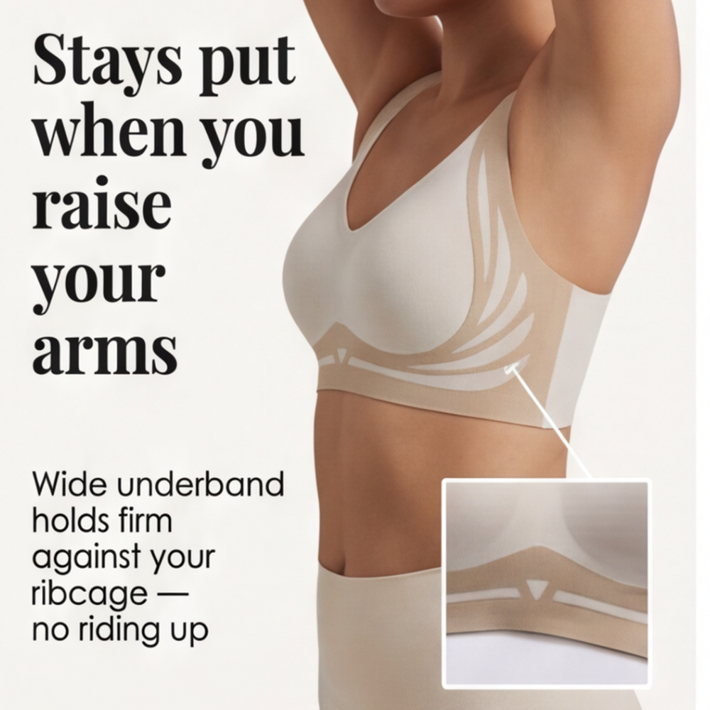 Veluna - Women's Wireless Lift Bra with Wide Side Wings