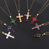 Solavée – Crystal Cross Pendant Necklace