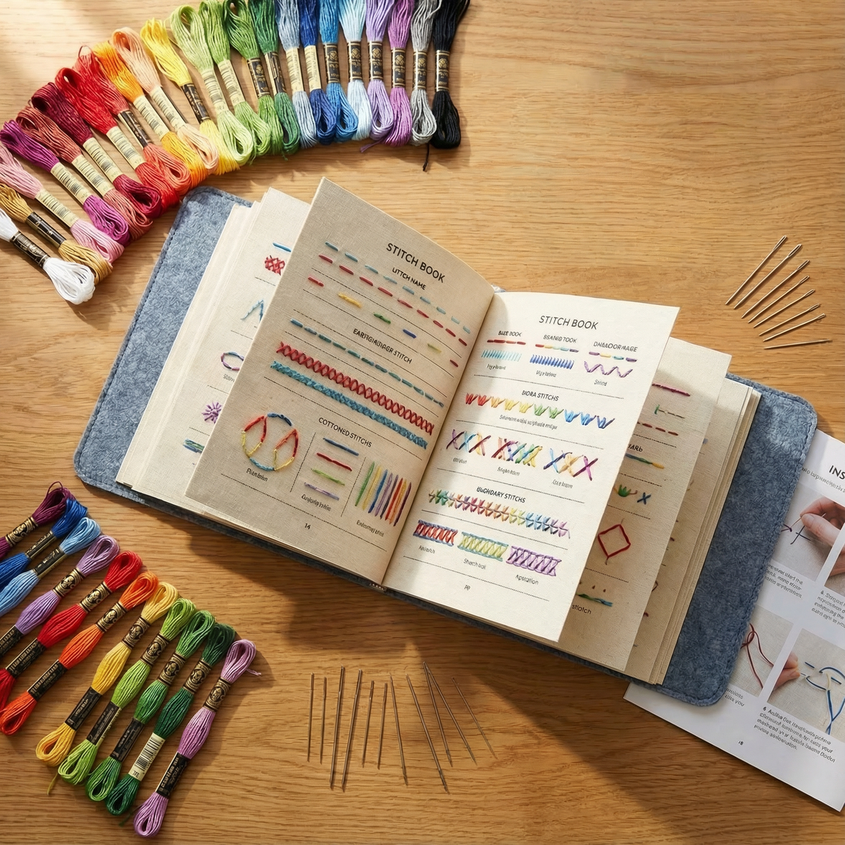 Stitchwell - Complete Embroidery Stitch Book Kit
