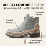 Stridella – Women's Suede-Look Buckle Ankle Booties