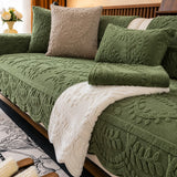 Hovela – Plush Non-Slip Couch Cover with Botanical Texture