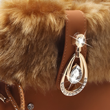 Velurea – Women’s Faux Fur Block Heel Winter Boots