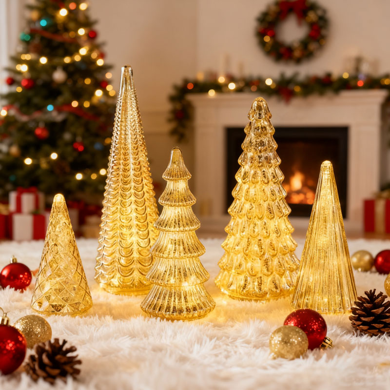 Merrydale - Full Set Glowing Christmas Trees