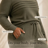 Lounara – Soft-Stretch Lounge Set with Wide-Leg Pants and Pockets