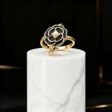 Camellune – Crystal Flower Scarf Buckle