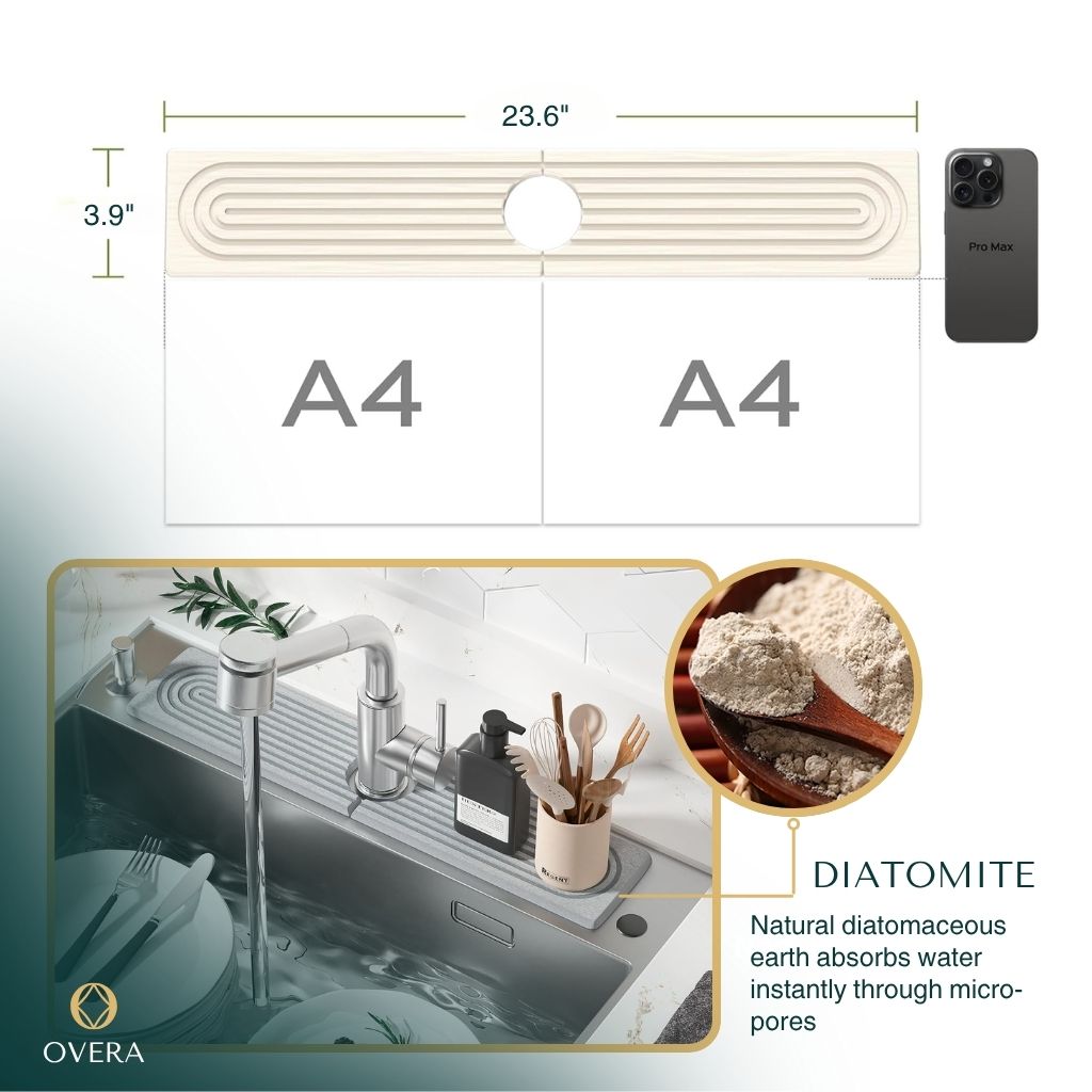 Overa - Super-Absorbent Diatomite Sink Mat