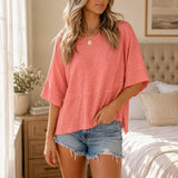 Wearlyn – Oversized Split-Hem T-Shirt with Flared Sleeves