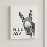 Gigglery - Funny Donkey Bathroom Wall Art