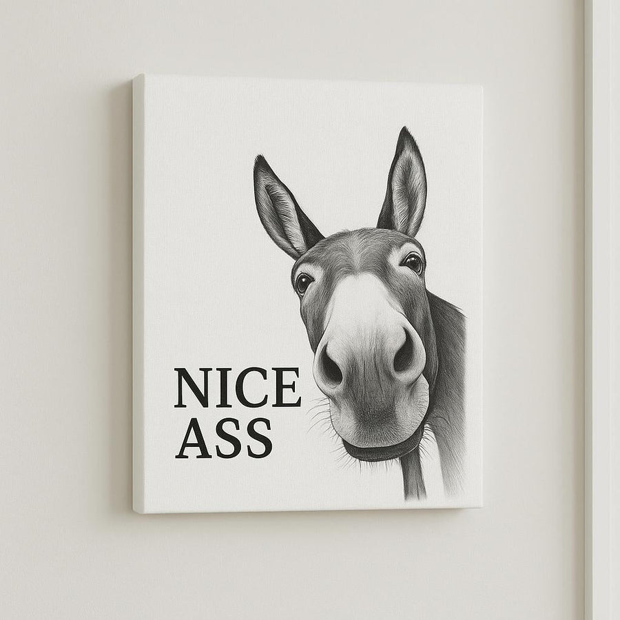Gigglery - Funny Donkey Bathroom Wall Art