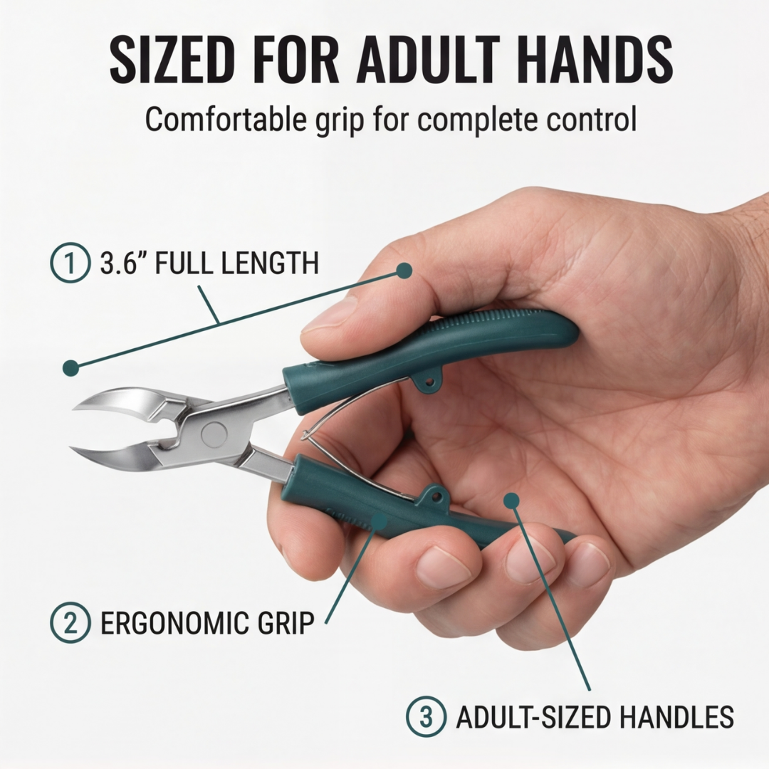 TrimEase - Angled Toenail Clippers for Thick Nails