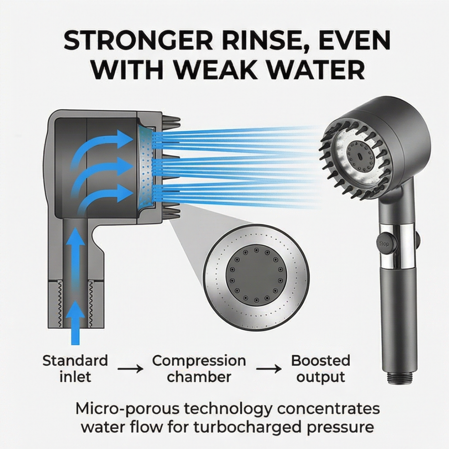 PureRinse Scalp-Massaging High Pressure Showerhead