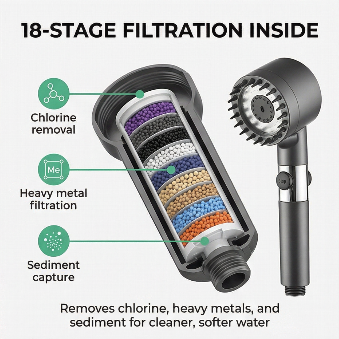 PureRinse Scalp-Massaging High Pressure Showerhead