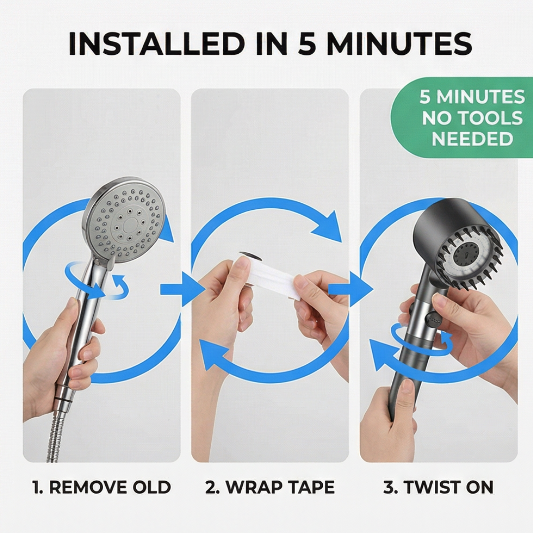 PureRinse Scalp-Massaging High Pressure Showerhead