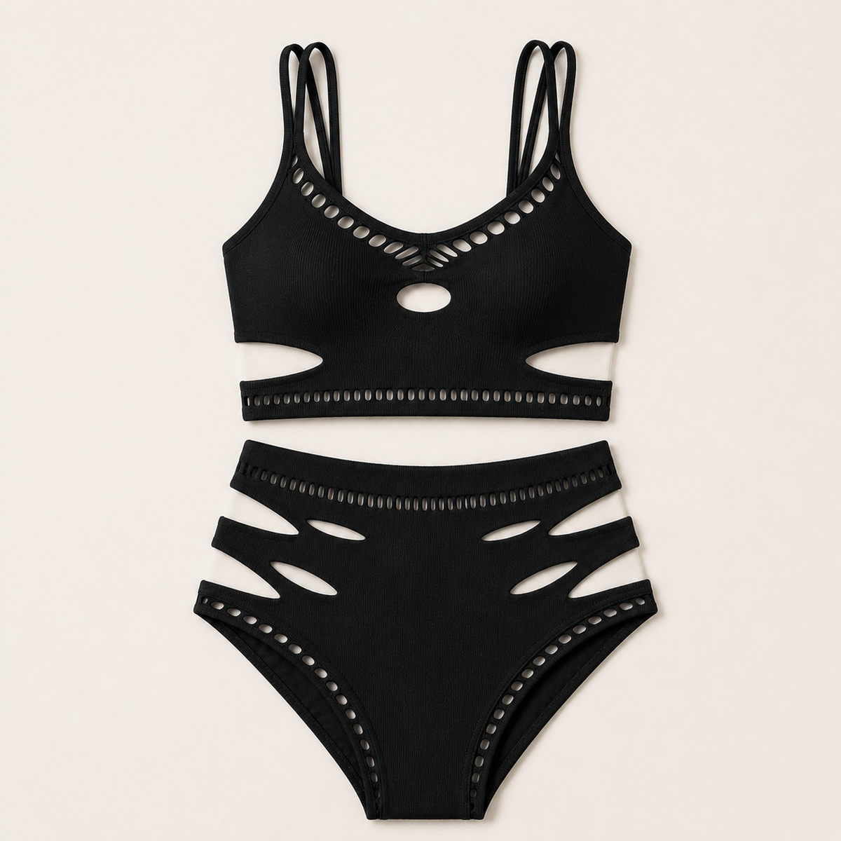 Nocturne – Women's Sculpted Cutout Lingerie Set