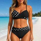 Solvana – Twist-Front Push-Up Bikini Set with High-Waist Bottoms