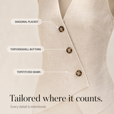 Marlowe & Vale – Asymmetric Vest and Shorts Matching Set for Women