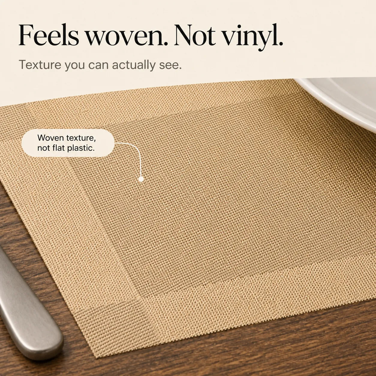 Wovella – Woven Vinyl Placemats, Set Of 4