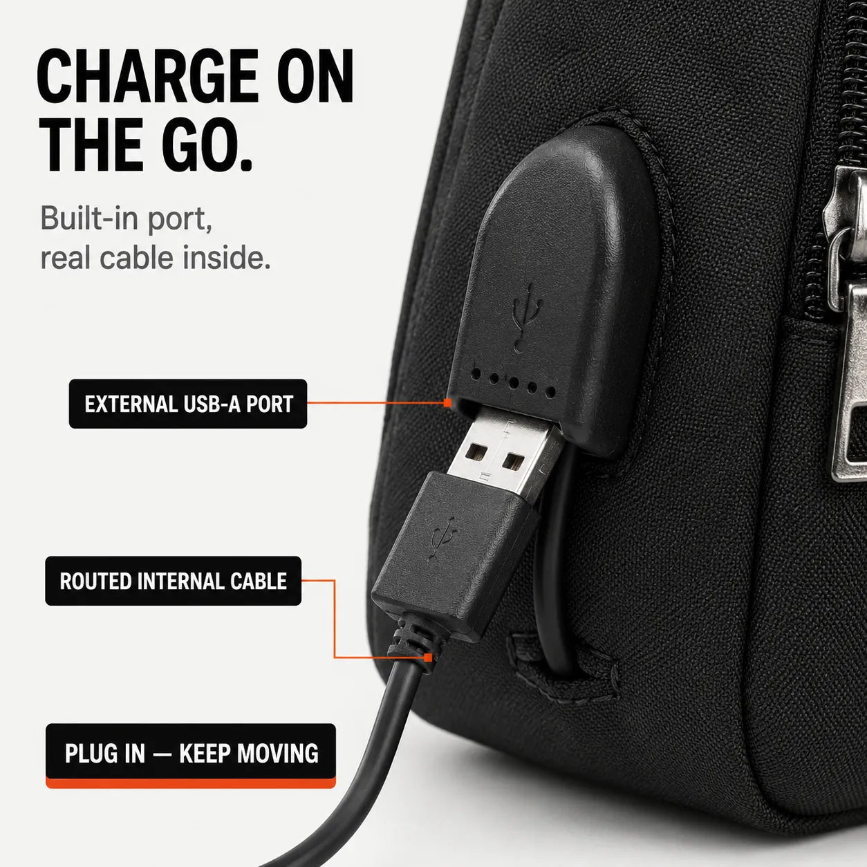 Slynx – Crossbody Sling Bag with USB Charging Port