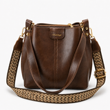 Bellora – Vintage Bucket Shoulder Bag with Woven Strap
