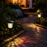Lumora – Solar Pathway Lights with Color Firework Projection, Waterproof Outdoor Garden Stake Lights