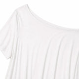Solenne – Off-Shoulder Drape Maxi Dress with Side Pockets, Soft Viscose Throw-On Summer Dress