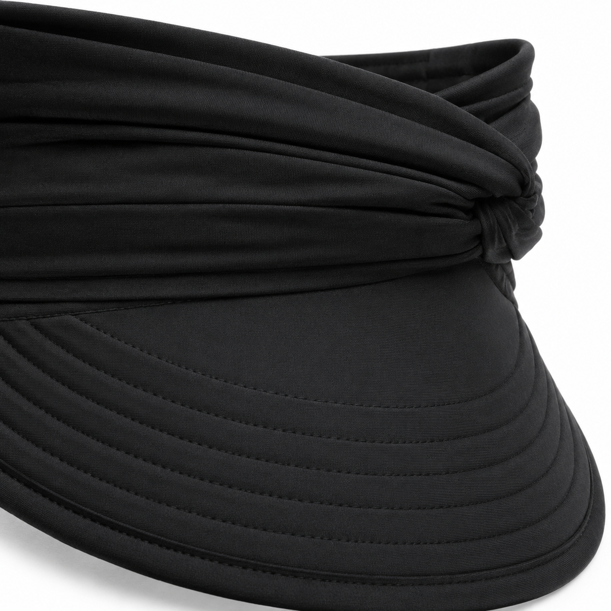 Solenza – Ruched UPF 50+ Sun Visor for Women, Packable Wide Brim