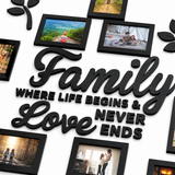Halena – 3D Acrylic Family Tree Wall Decor with 11 Photo Frames