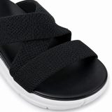 Veluna – Cushioned Stretch Knit Cross Strap Sandals for Women
