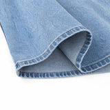 Romella – High Waisted Tiered A-Line Denim Maxi Skirt for Women