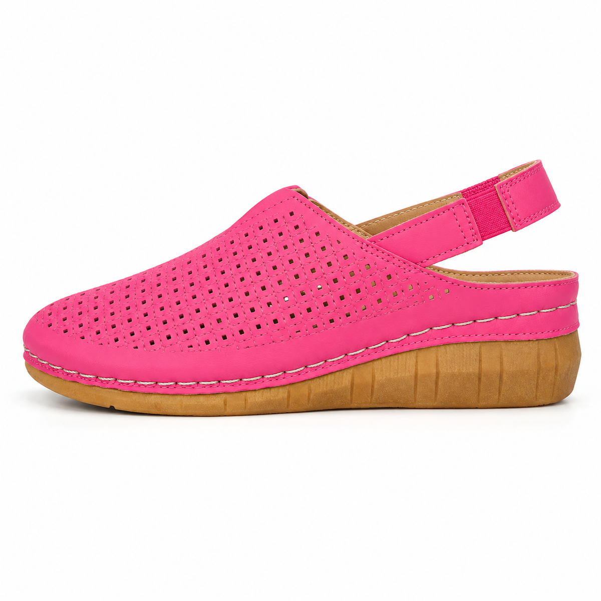 Solea – Women's Perforated Wedge Slingback Comfort Sandals