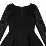 Noirella – Lace Sleeve A-Line Mini Dress for Curves
